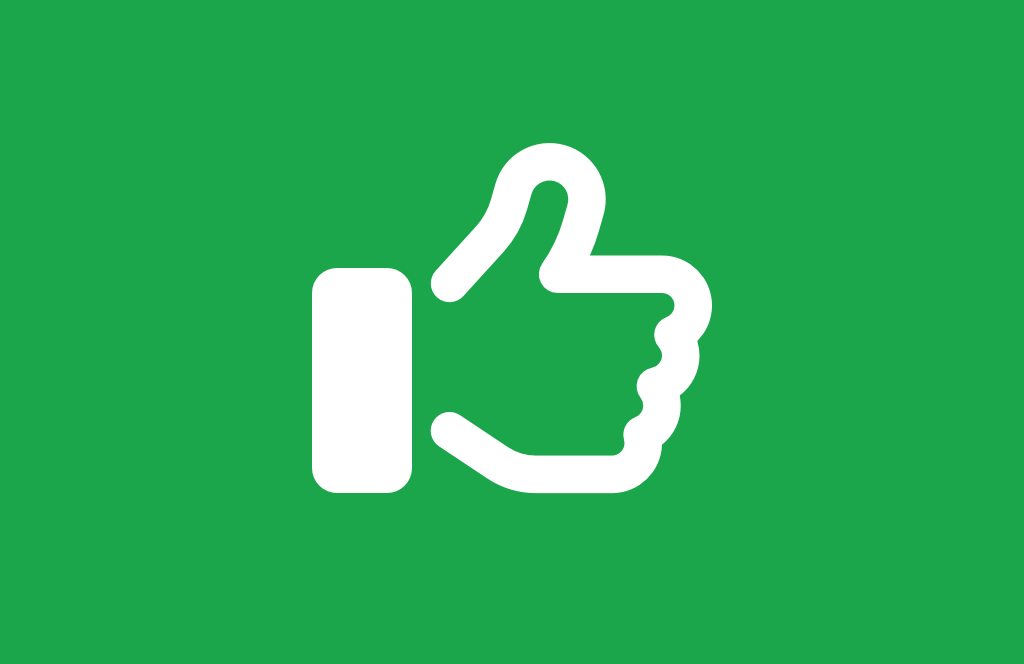 Wordpress Starter Kit| A thumbs up icon on a green background.