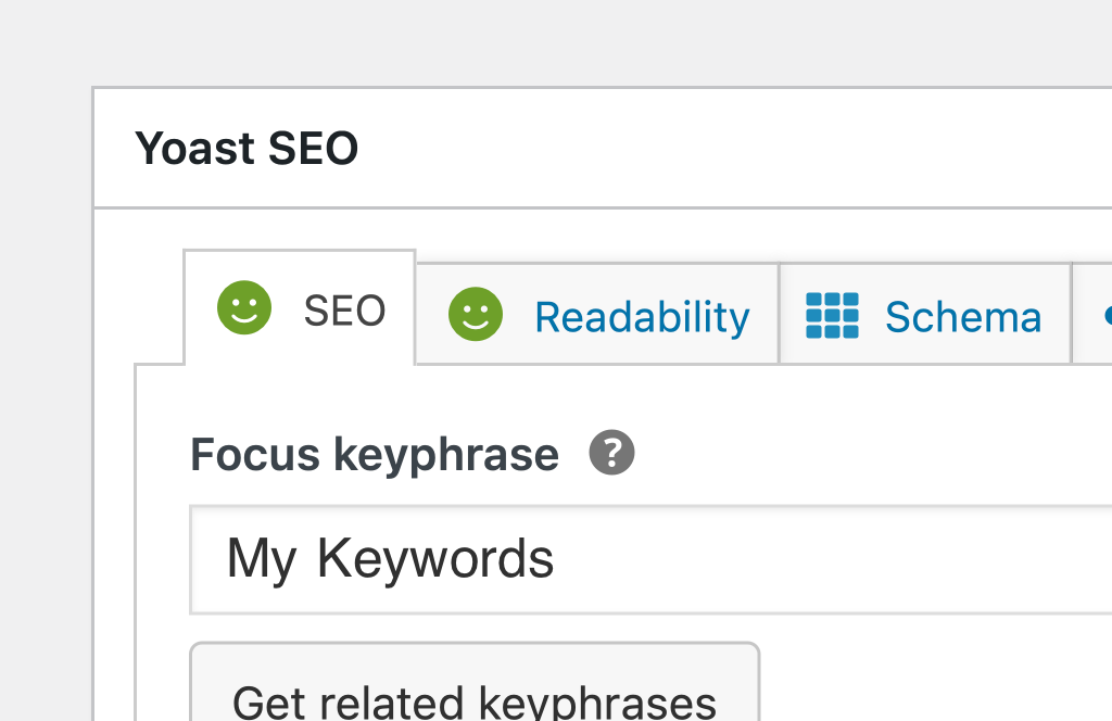 Wordpress Starter Kit| A screenshot of Yoast SEO plugin showing excellent SEO and Readability